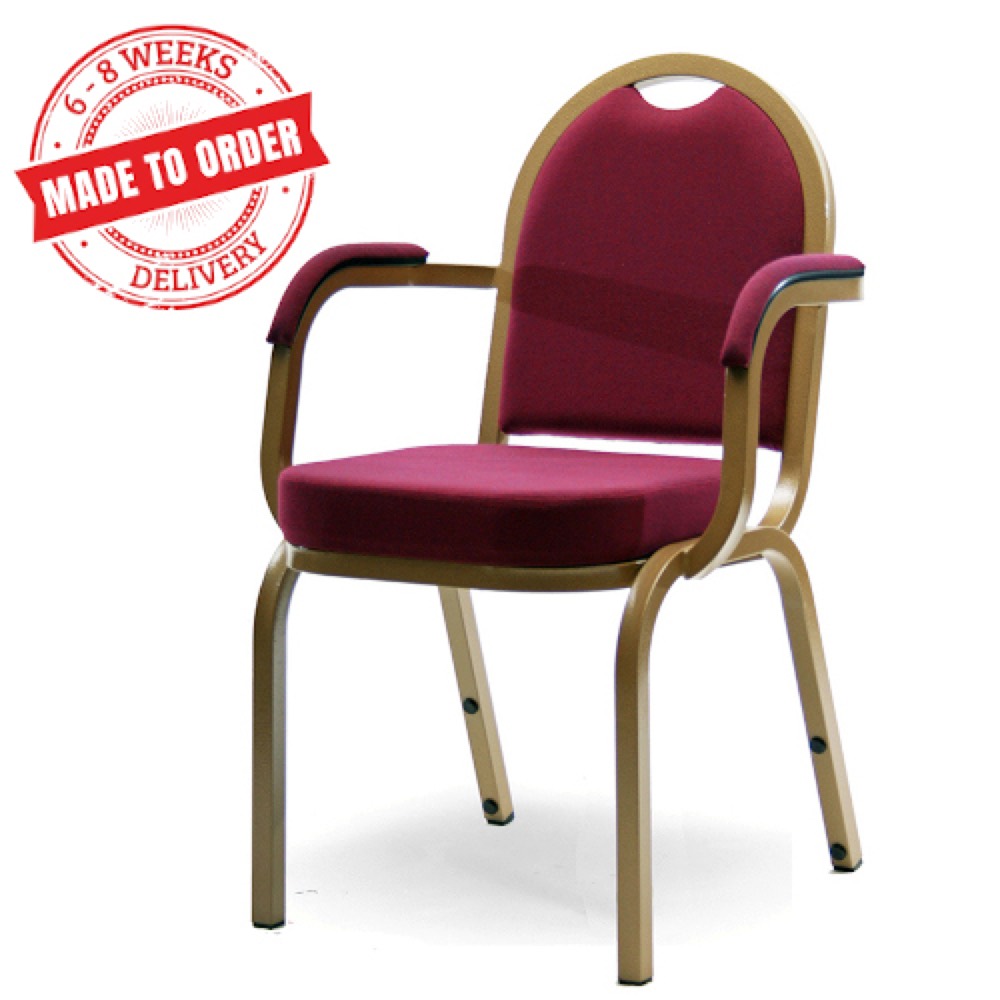 Ardmore Aluminium +Arms metal church chair