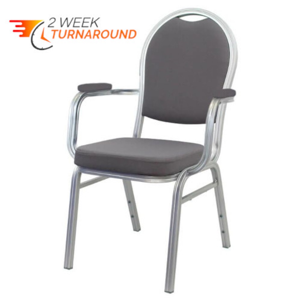 Atlantis Aluminium +Arms metal church chair